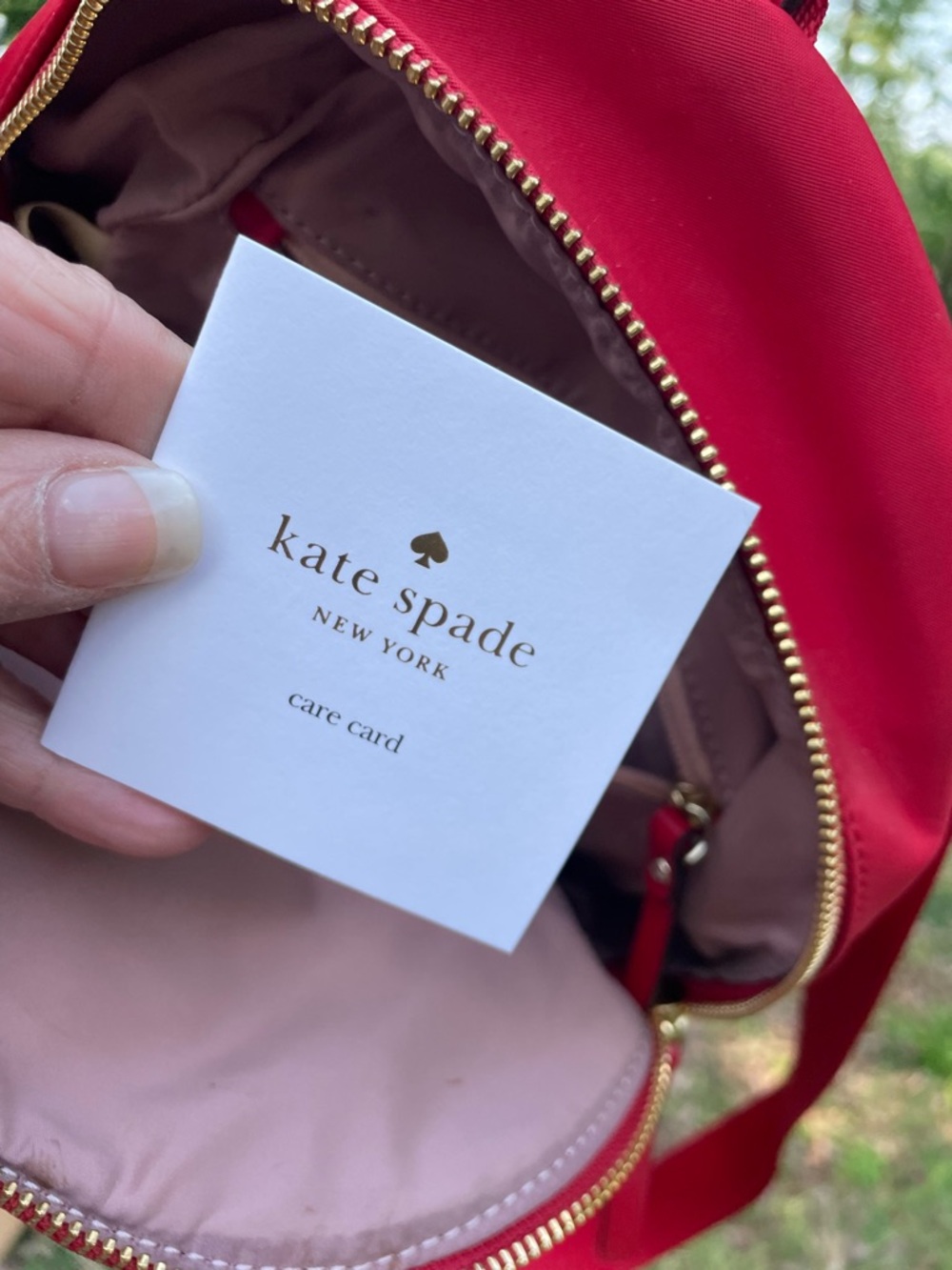 kate spade Red Nylon Mini Backpack with Gold Hardware - Picture 4 of 14